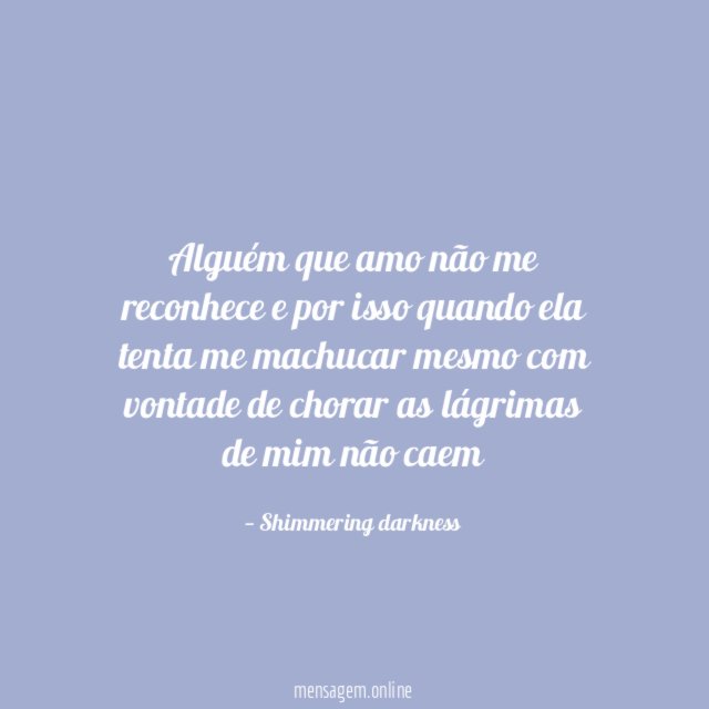 Alguém que amo não me reconhece e por