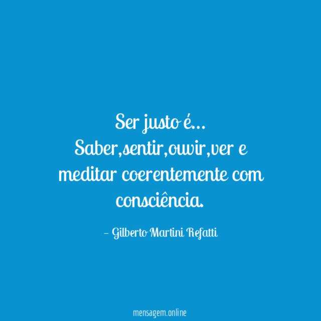 Ser justo é