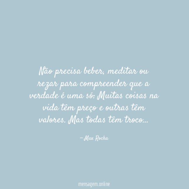 Não precisa beber