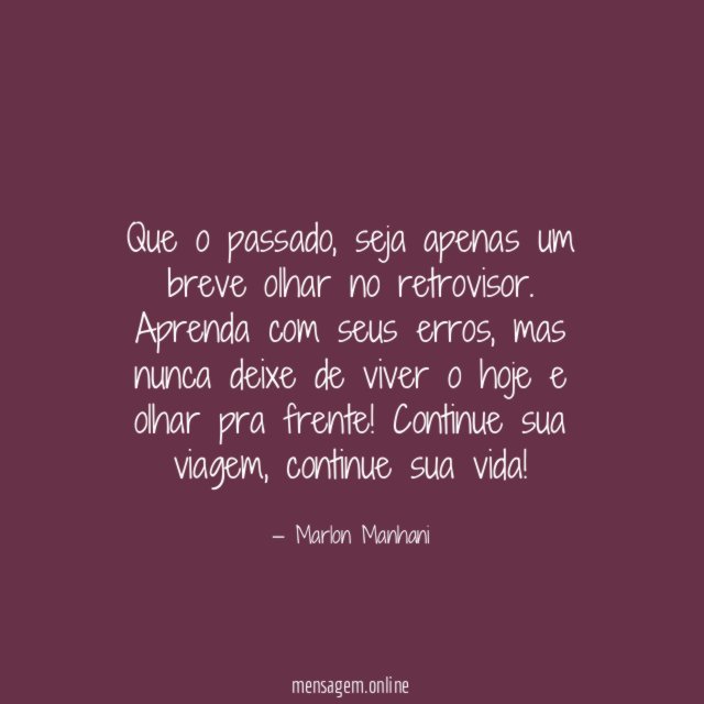 Que o passado