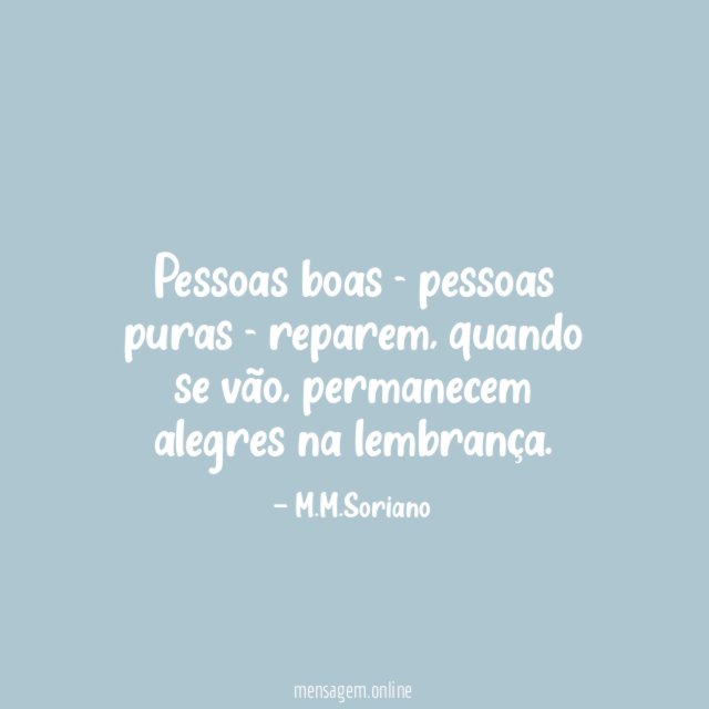 Pessoas boas - pessoas puras - reparem