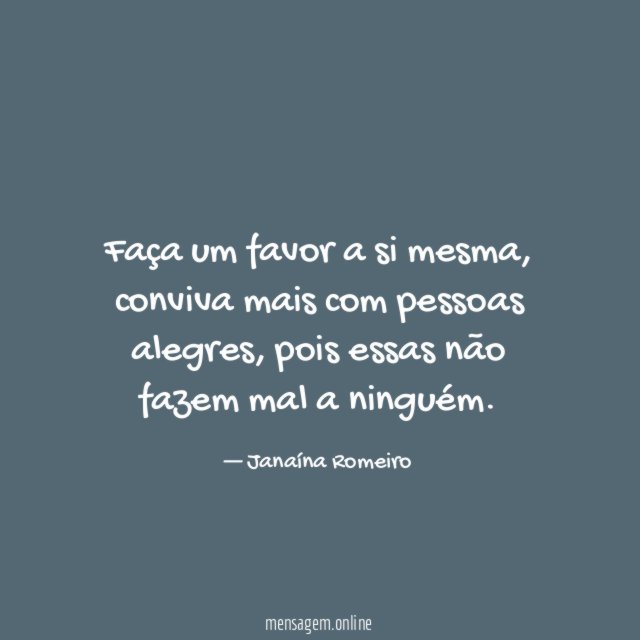 Faça um favor a si mesma