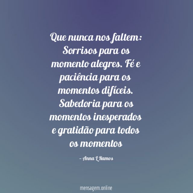 Que nunca nos faltem
