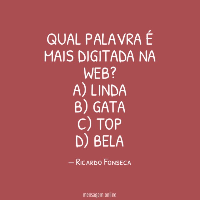Qual palavra é mais digitada na web