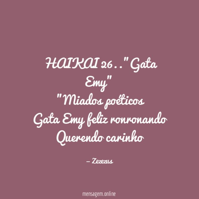 HAIKAI 26 .."Gata Emy"