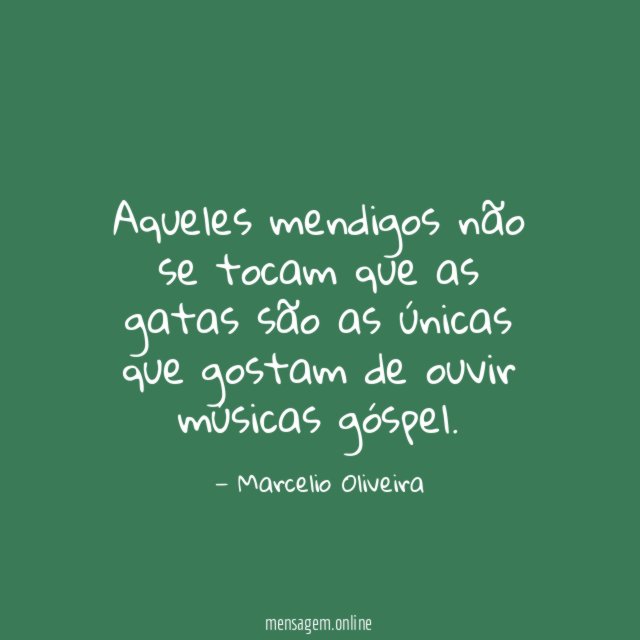 Aqueles mendigos não se tocam que as gatas