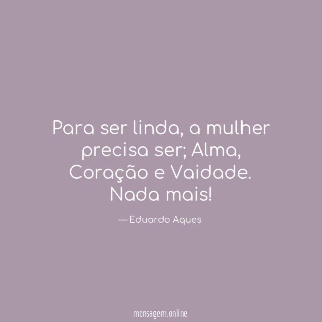 Para ser linda