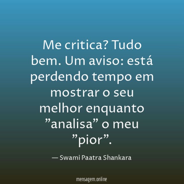 Me critica