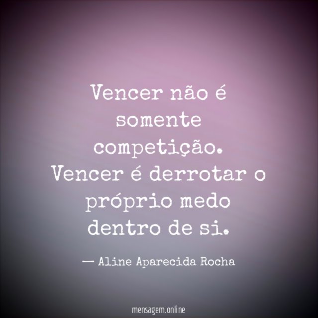 Vencer não é somente competição