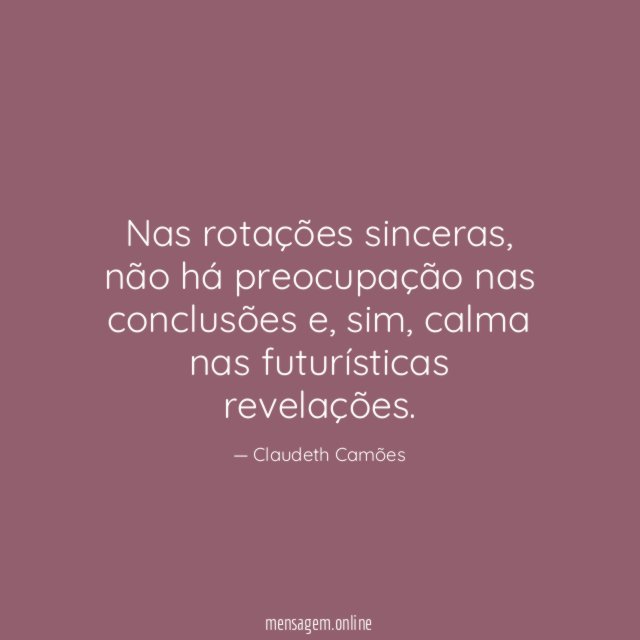 Nas rotações sinceras