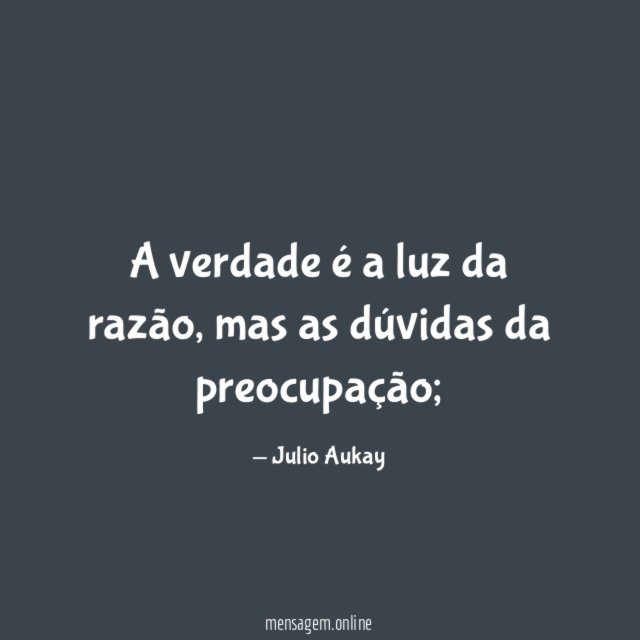 A verdade é a luz da razão