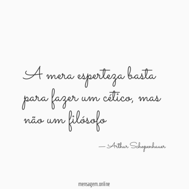 A mera esperteza basta para fazer um cético