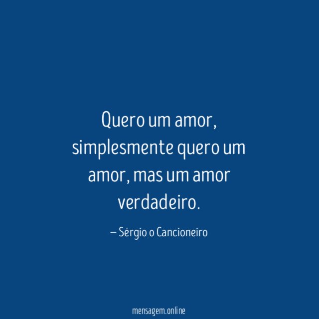 Quero um amor