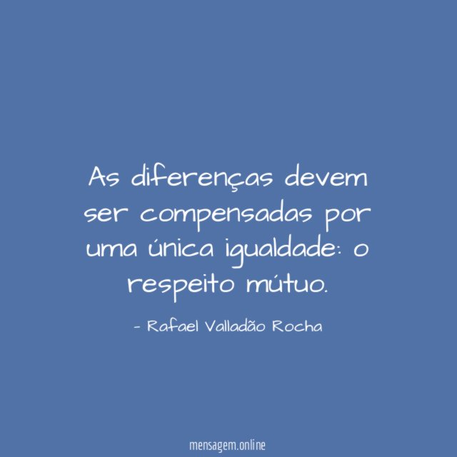 As diferenças devem ser compensadas por uma única igualdade