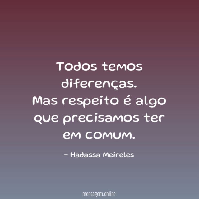 Todos temos diferenças