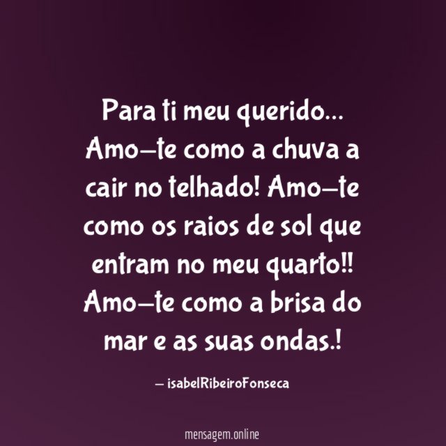 Para ti meu querido