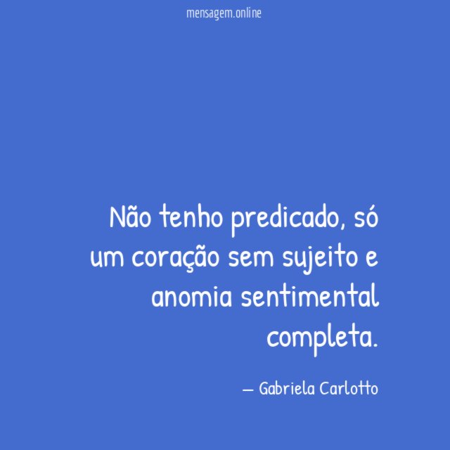 Não tenho predicado