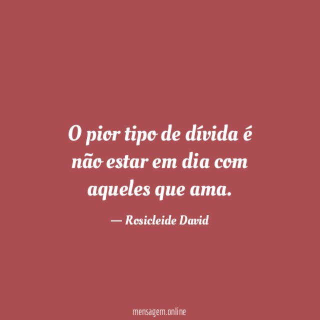 O pior tipo de dívida é não estar