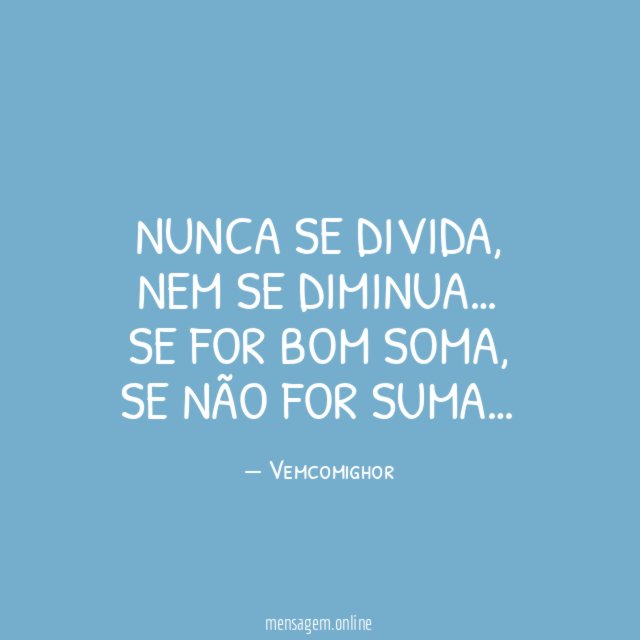 Nunca se divida