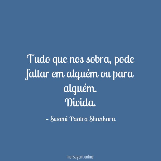 Tudo que nos sobra
