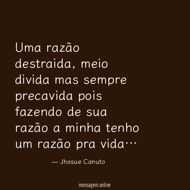 Uma razão destraida
