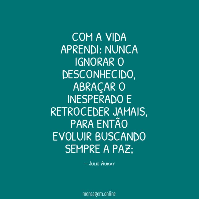 Com a vida aprendi