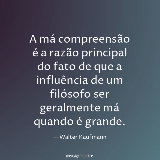 A má compreensão é a razão principal do