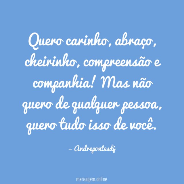 Quero carinho