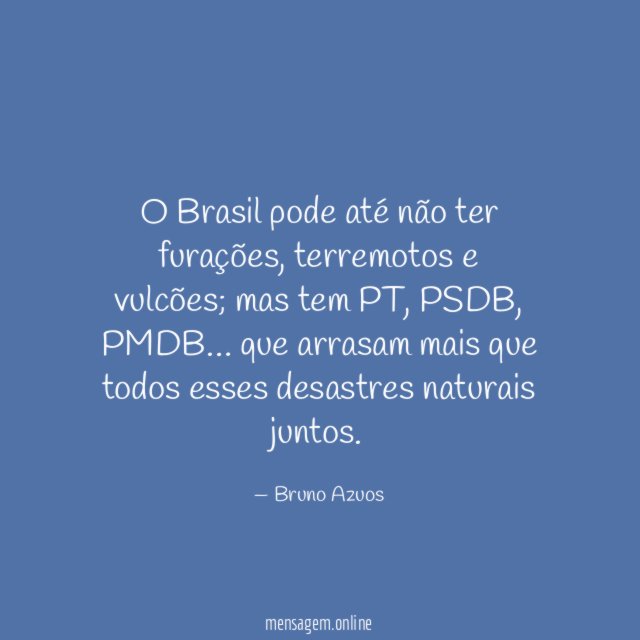 O Brasil pode até não ter furações