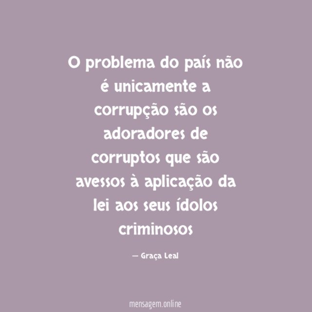 O problema do país não é unicamente a
