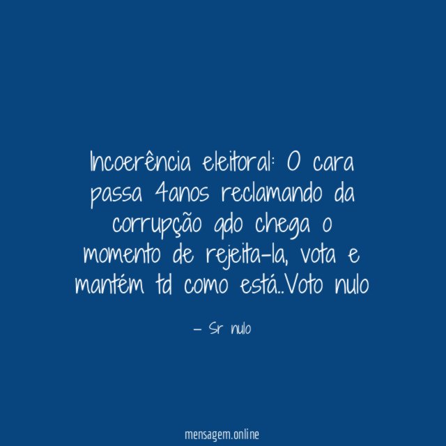Incoerência eleitoral