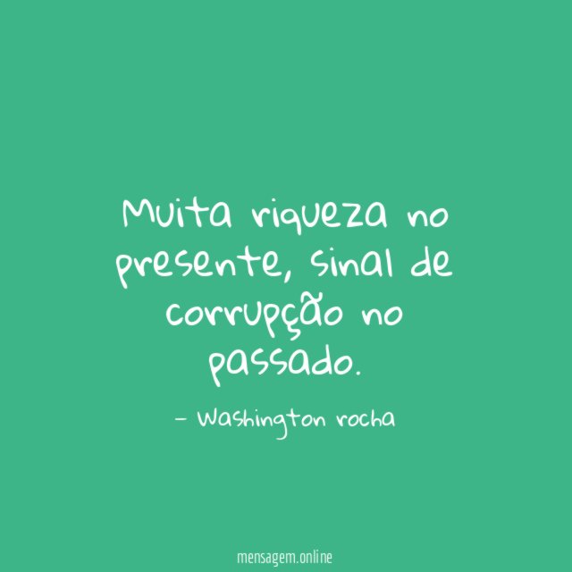 Muita riqueza no presente
