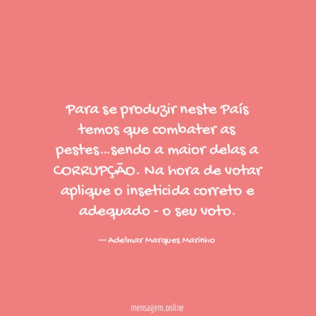 Para se produzir neste País temos que combater as pestes