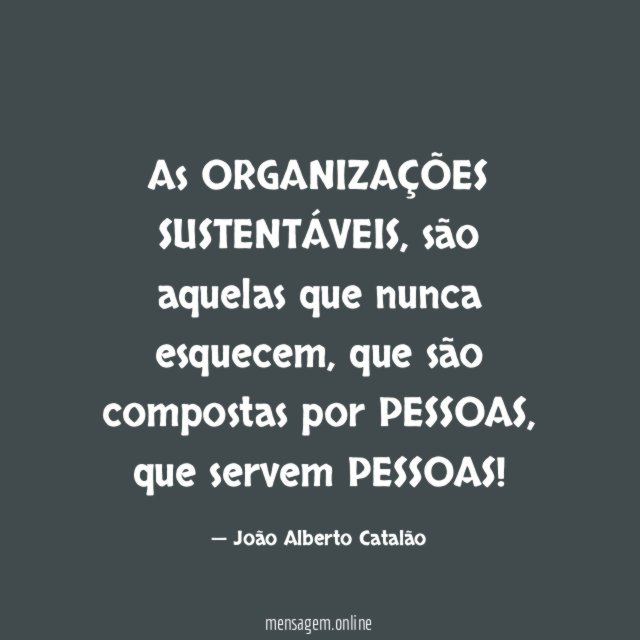 As ORGANIZAÇÕES SUSTENTÁVEIS