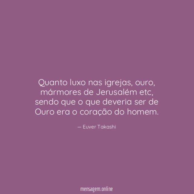 Quanto luxo nas igrejas