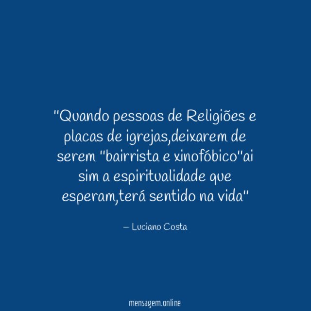 'Quando pessoas de Religiões e placas de igrejas