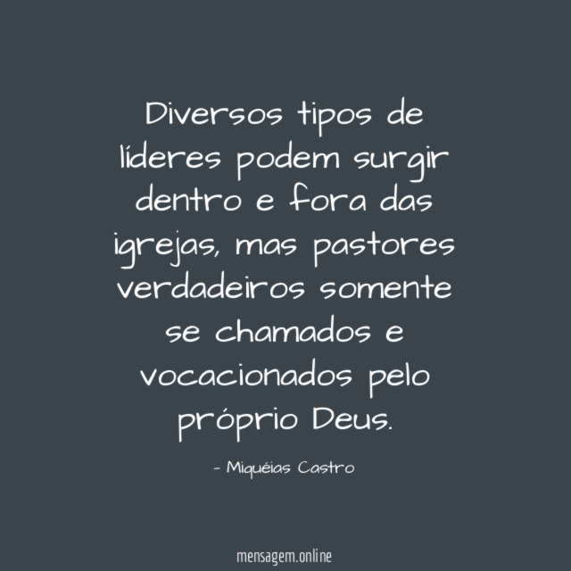 Diversos tipos de líderes podem surgir dentro e fora das igrejas
