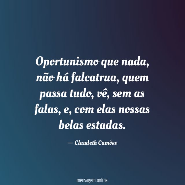 Oportunismo que nada