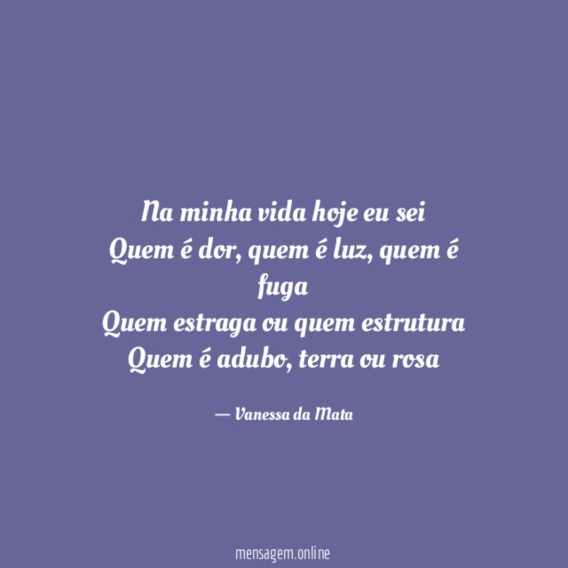 Na minha vida hoje eu sei Quem é dor