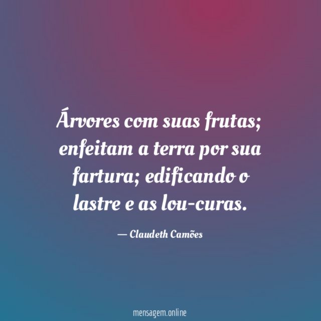 Árvores com suas frutas