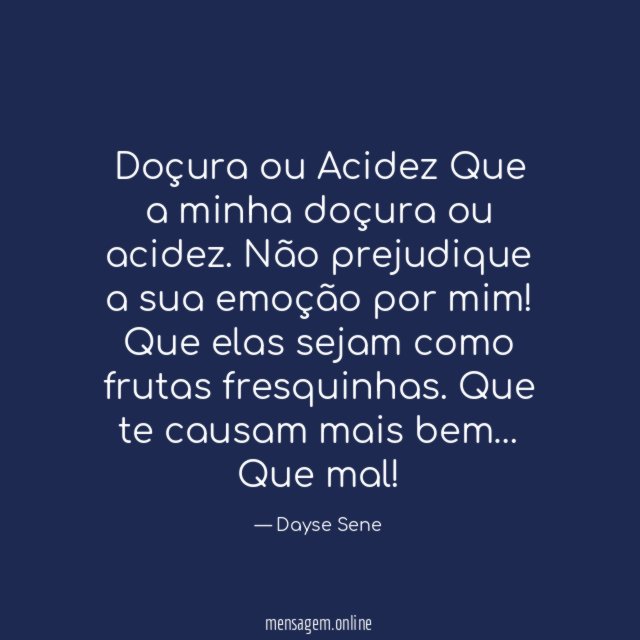 Doçura ou Acidez