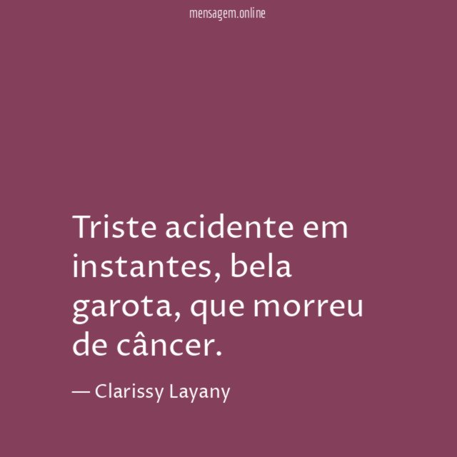 Triste acidente em instantes