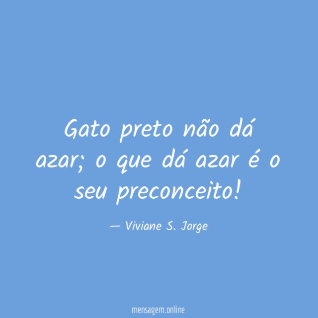 Gato preto não dá azar