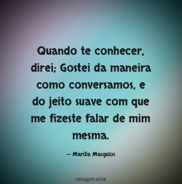 Quando te conhecer