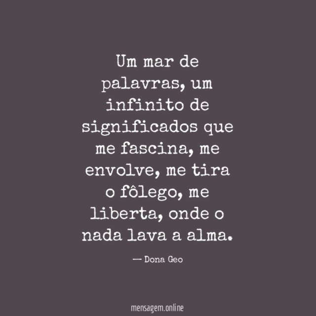 Um mar de palavras