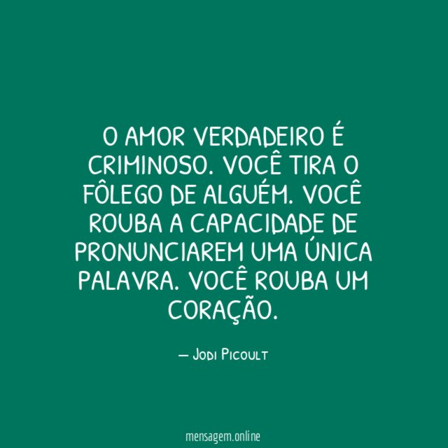 O amor verdadeiro é criminoso
