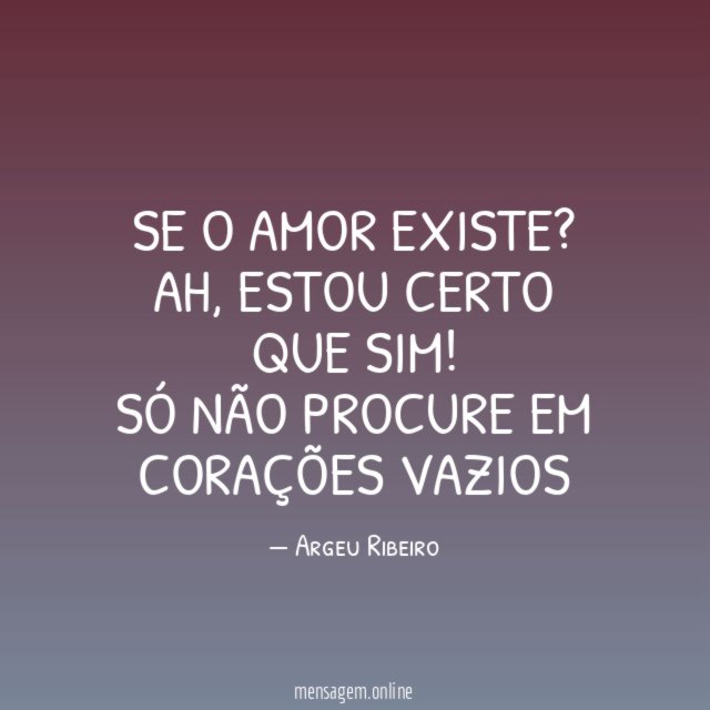 Se o amor existe