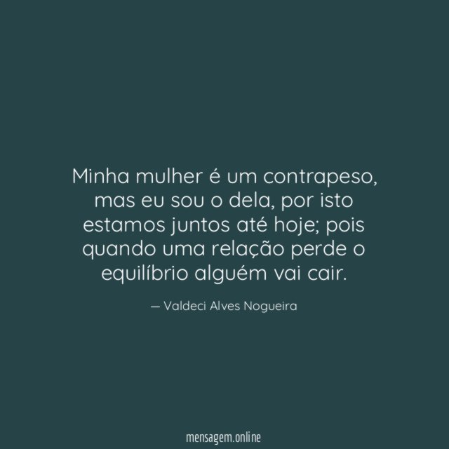 Minha mulher é um contrapeso