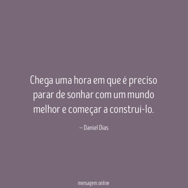 Chega uma hora em que é preciso parar