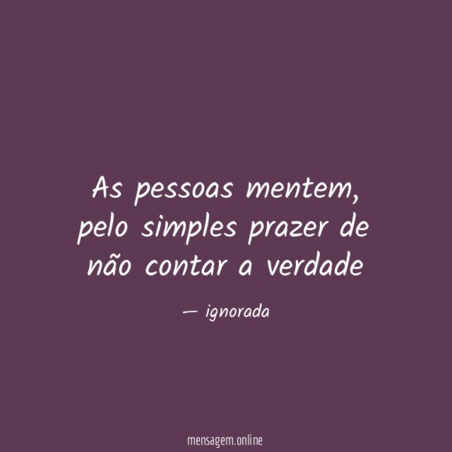 As pessoas mentem